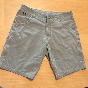 Men’s KUHL olive green shorts size 34.